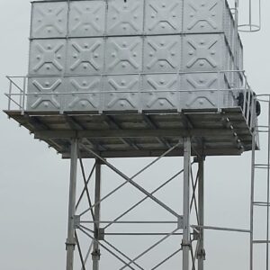 108,000L Pressed Steel Water Tank on a 12m tower